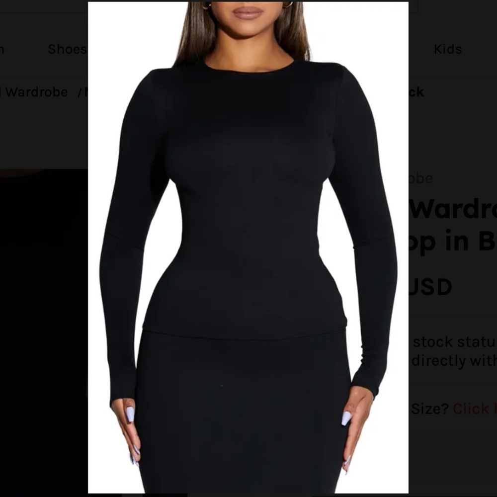 NWT Naked Wardrobe Suede With My Crew Top